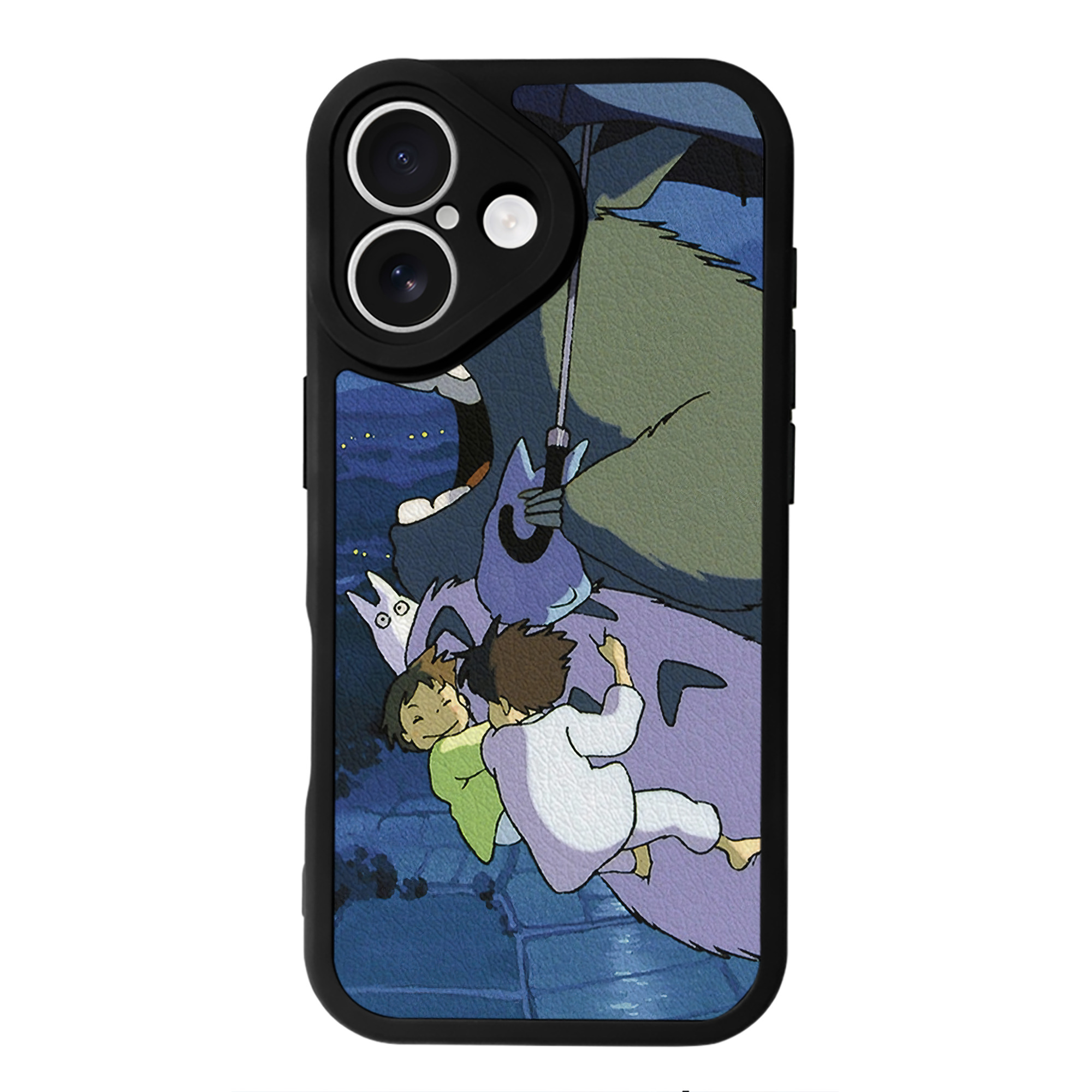 となりのトトロ 草壁メイ 草壁サツキ My Neighbor Totoro Satsuki Kusakabe Mei Kusakabe 【iPhone 16シリーズ対応】シリコンスマホケース（レザー調） 材質：シリコン